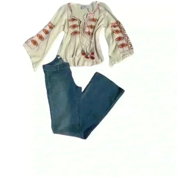 DEX Ashbury High Rise Fit Flare Leg Patch Pockets Jeans Size 28 - Picture 4 of 8